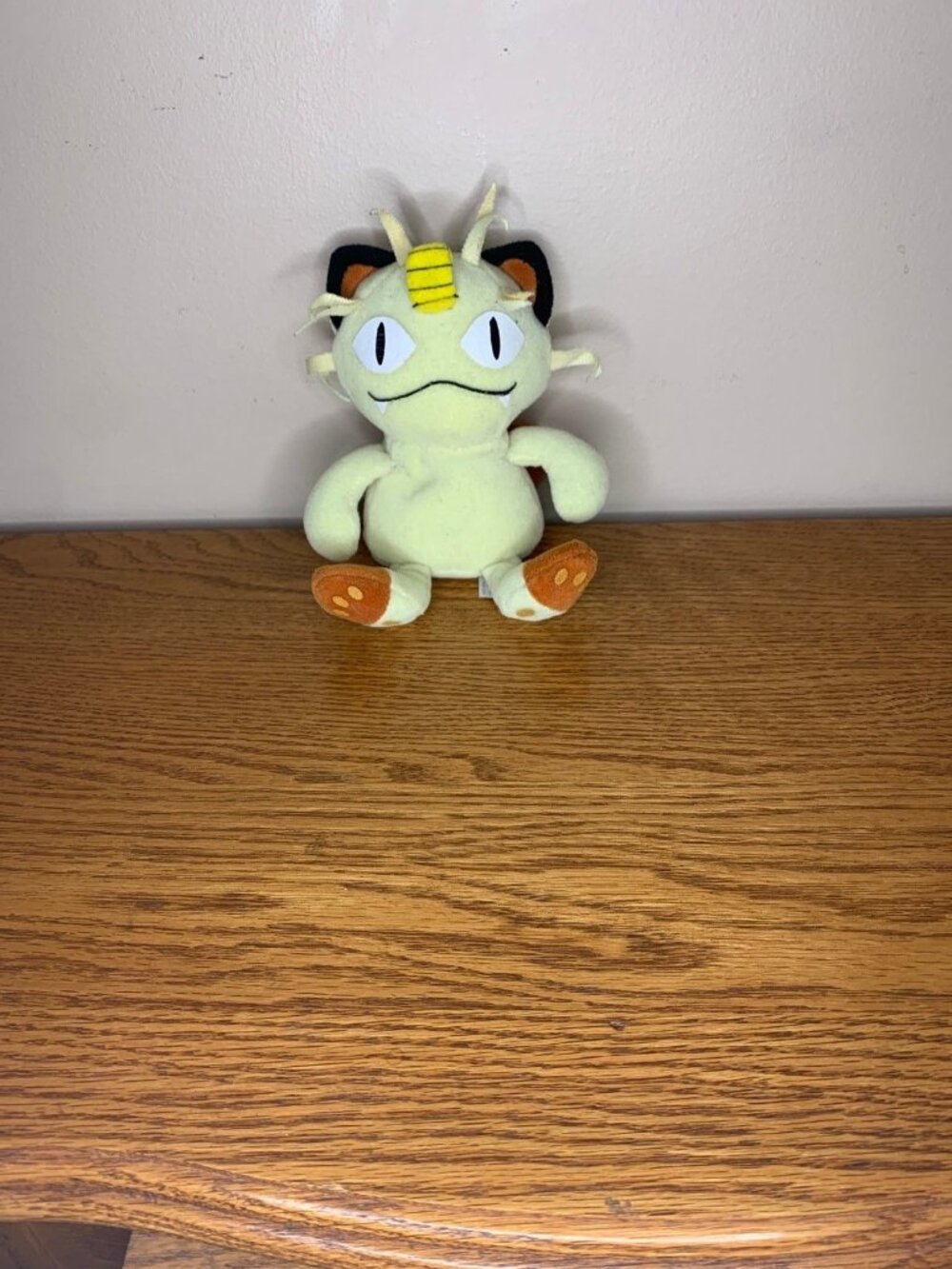 Vintage Meowth Pokemon Plush Game Freak 1998 Nintendo 6" Bean Bag Stuffed